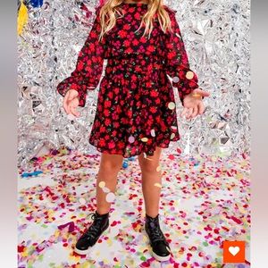 Kidpik girls red poppy dress. Matching mommy blous in separate listing